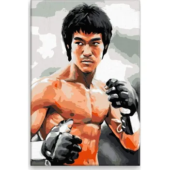 Dětské zboží Malování podle čísel - Bruce Lee 02 - 40x60 cm, bez dřevěného rámu - CZ výroba