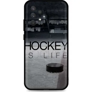 Pouzdro na mobilní telefon Kryt Samsung A32 silikon Hockey Is Life (obal neboli pouzdro na Samsung A32)
