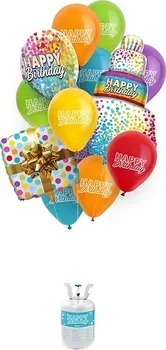 Helium do balónku Folat Set Helium a balónky Happy Birthday