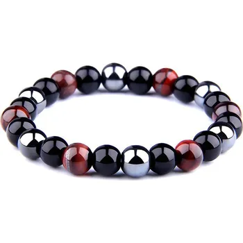 Náramek NUBIS® Korálkový náramek červené tygří oko - KN305