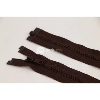 Zip Zip YKK - 55cm - dělitelný - čokoládově hnědá - 729