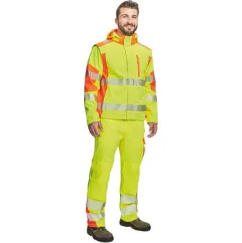 pracovní bunda CERVA BUNDA LATTON SOFTSCHELL HV ŽLUTÁ/ORANŽOVÁ L