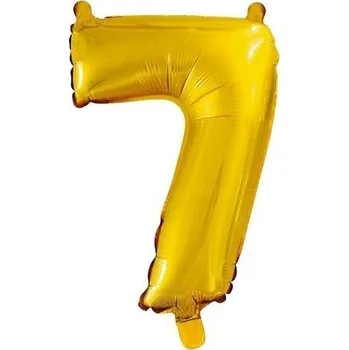 Balónek Fóliový balónek 35 cm - číslice 7 - zlatý - 6808-7G