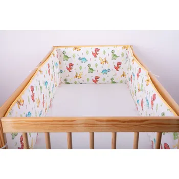 JAN peří Mantinel do postýlky - dinosauři žlutí - Mantinel - 120x60x120 cm dinosauři žlutí