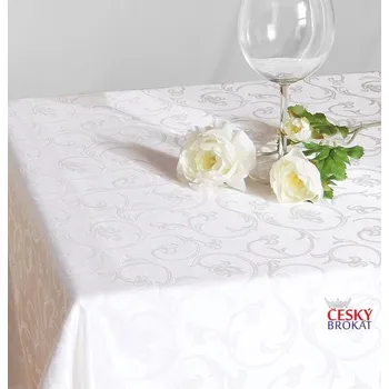 ubrus HEDVA ČESKÝ BROKÁT Ubrus Odaska krucánky bílá Rozměr ubrusu: standard 120x140
