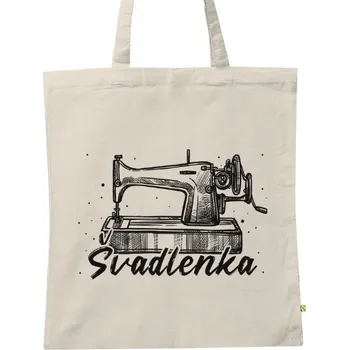 BIO plátěná taška s potiskem Švadlenka