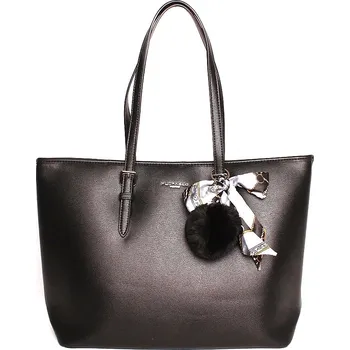 Kabelka Černá velká elegantní kabelka na rameno FLORA&CO F2508