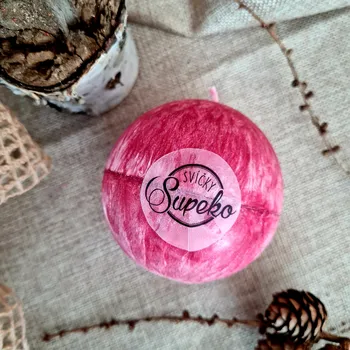 Svíčka Supeko svíčka vonná koule 8 cm Kouzlo Vánoc