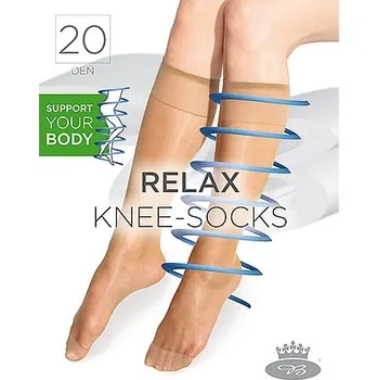 Dámské punčochy Punčochové podkolenky RELAX knee-socks 20 DEN beige uni