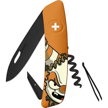 kapesní nůž Swiza švýcarský kapesní nůž D01 Allblack Halloween Clown Orange KNB.0013.H010