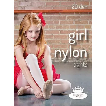 Dětská móda Dívčí punčochové kalhoty GIRL NYLON TIGHTS 20 DEN bianco 110-116