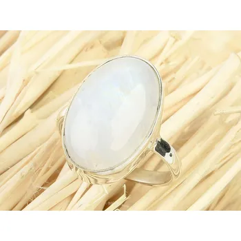 Prsten Měsíční kámen prsten ovál větší Ag 925/1000