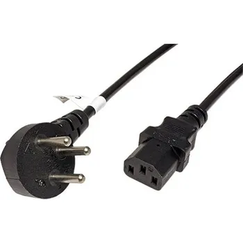 Napájecí kabel InLine Kabel síťový Izrael, SI32 (typ H) - IEC320 C13, 3m, černý (16653S) - 19.42.0071