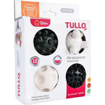 Hračka pro nejmenší Tullo Baby Stimulační balónky 4 ks černobílé