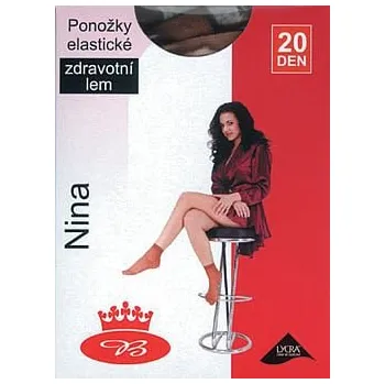 Dámské ponožky Punčochové ponožky NINA 20 DEN černá uni