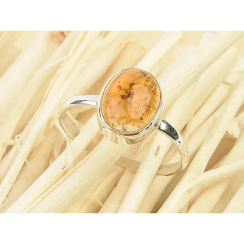 Prsten Citrínový prsten Ag 925/1000