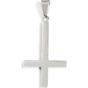 Přívěsek Přívěsek obracený kříž 4,2 cm z chirurgické oceli S1096040