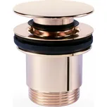 Tres Umyvadlový ventil Ø 63 mm CLICK-CLACK, růžové zlato, 24284001OP