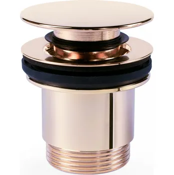 Sifon Tres Umyvadlový ventil Ø 63 mm CLICK-CLACK, růžové zlato, 24284001OP