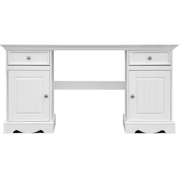 Psací stůl KATMANDU Psací stůl Belluno Elegante, bílá, borovice, masiv, rozměr 77x155x53cm