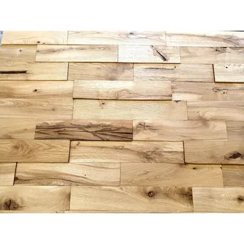 Stavební materiál Havlíček truhlářství Dřevěný obklad 3D, Dub, hoblovaný, suky, šířka 90mm