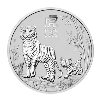 Perth Mint Lunární série III stříbrná mince Year of the Tiger Rok tygra 2022 1/2 oz
