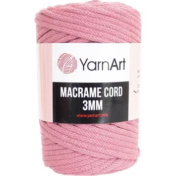 Příze YarnArt Příze Macrame Cord 792, 3 mm - tmavá starorůžová