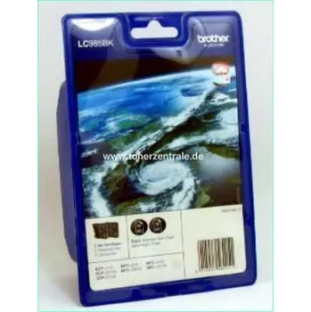 Počítač Brother černý (black) inkoust, LC985B2, 2x300 stran při 5% pokrytí, pro Brother DCP-J125