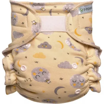 Přebalování T-TOMI Kalhotková plena - přebalovací set suchý zip, moon