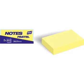 Kancelářské potřeby MFP Paper s.r.o. Bloček samolepící MFP Notes žlutý 38 x 51 mm 3x100