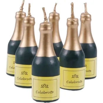 Dortová svíčka Städter Láhve šampaňského svíčky 6 ks