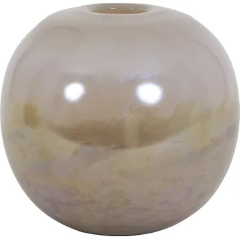 Váza Růžová skleněná perleťová váza Favaro L - Ø 20*19 cm