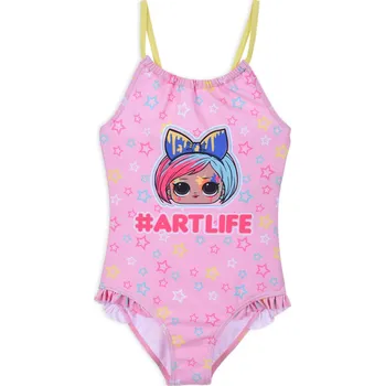 Dívčí plavky LOL SURPRISE Dívčí plavky L.O.L.SURPRISE ARTLIFE světle růžové Velikost: 110