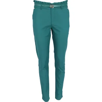 Dámské kalhoty Freesia Paris L040 kalhoty pásek barva: zelená tmavá, velikost: S