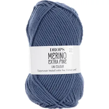 Příze Příze DROPS Merino Extra Fine uni color 13 - džínově modrá