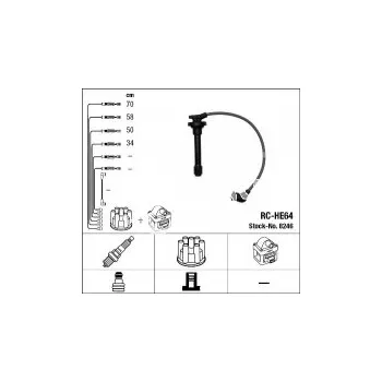 Zapalovací kabel Sada kabelů pro zapalování NGK RC-HE64 - HONDA