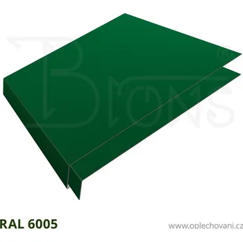 Střešní lemovaní Okapnice rš 200 a podkladní plech rš 170 tmavě zelená