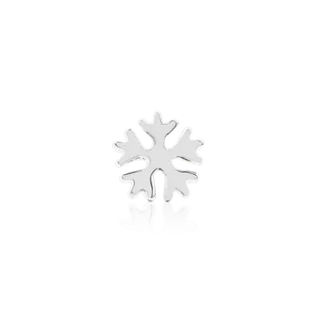 Piercing Junipurr jewelry Junipurr jewelry Gold Snowflake Glossy 14kt bílé zlato 585/1000 - koncovka piercingu