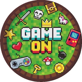 Party nádobí Godan Papírové talířky Minecraft 23 cm 6 ks