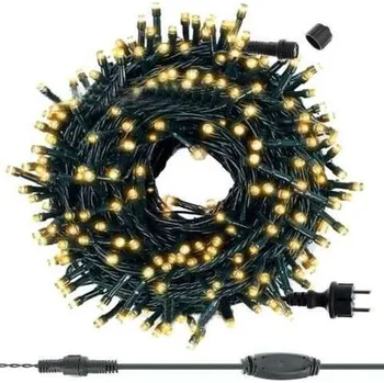 Vánoční dekorace ISO 11365 Vánoční osvětlení 200 LED, 6W teplá bílá 21.6 m