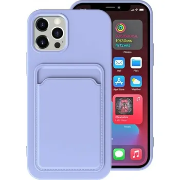 Pouzdro na mobilní telefon Kryt s kapsou na karty pro iPhone 11 Pro Max - fialový