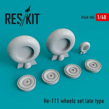 Plastikový model Reskit 1/48 He-111 wheels set late type