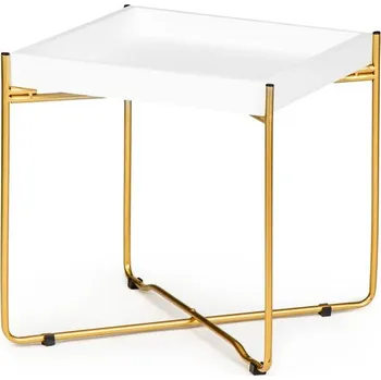 Konferenční stolek ModernHome Odkládací stolek - bílo-zlatý, FH-CFT200055