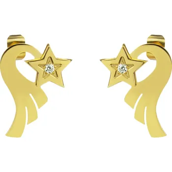 Náušnice BRUNOshop.cz Náušnice KOMETA s kamínkem GOLD