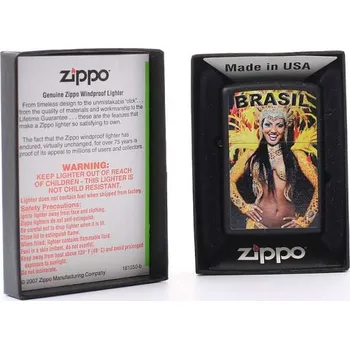 Zippo schwarz matt color Samba Dancer Brasil 2003579