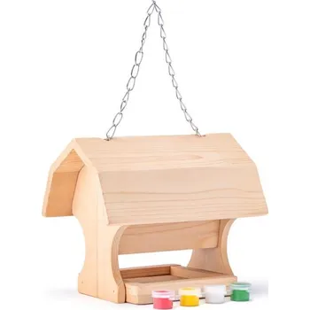 kreativní sada Woody Sada krmítko pro ptáky 4 barvy a štětec