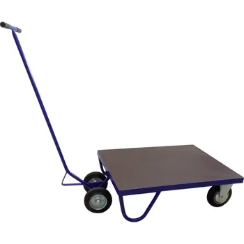 Plošinový vozík Plošinový vozík 900x710 - s podjížděcí rukojetí - 500 kg - pryžová kola, KR-433