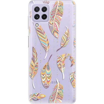 Pouzdro na mobilní telefon Odolné silikonové pouzdro iSaprio - Feather pattern 02 - Samsung Galaxy A22