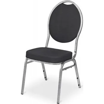 Jednací židle Banketová ocelová židle HERMAN DELUXE, černá HER-BL-DL