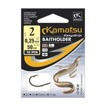 Rybářský háček Kamatsu - Návazec Baitholder očko 50cm/10ks vel.6